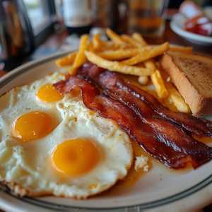 3 Eggs with Bacon or Ham or Sausage