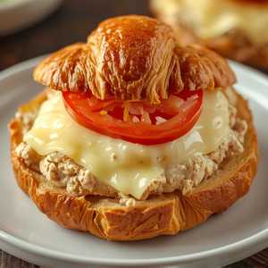 Open Face Tuna Melt Au Croissant