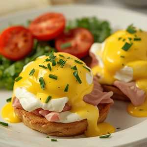Eggs Benedict With Peameal Bacon, Ham Or Strip Bacon