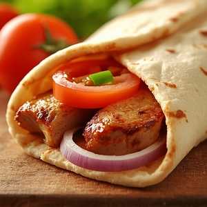 Pork Souvlaki On A Pita