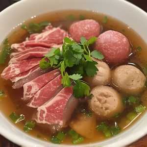 P8 Phở tái, bò viên