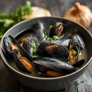 Steamed Pei Mussels