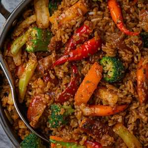 Schezwan Vegetable Hakka Fried Rice