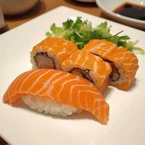 Salmon Sushi (4 Pcs), Dynamite Roll Combo