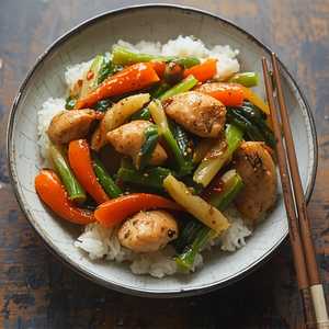 X11 Gà xào rau cải