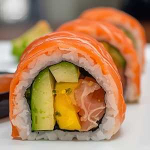 S.A.M (Salmon, Avocado, Mango) Roll (8 Pieces)