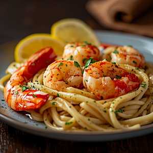 Lobster and Shrimp Linguine