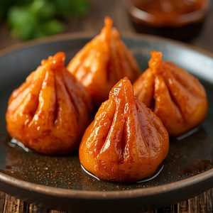 Chilli Garlic Momos (Chicken)