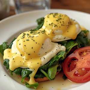 Eggs Florentine Spinach & Tomato