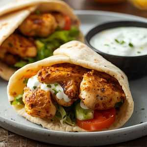 Chicken Souvlaki On A Pita