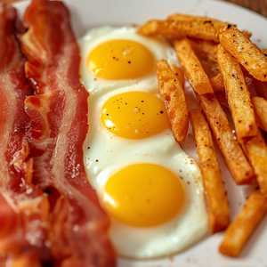 3 Eggs with Turkey Bacon