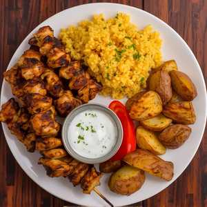 Chicken Souvlaki Dinner