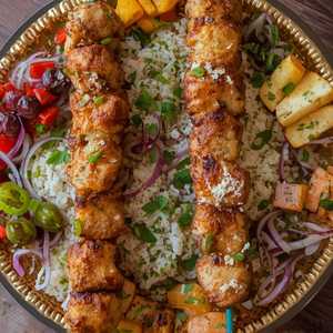 Gilani Pla Kebab (with sides)