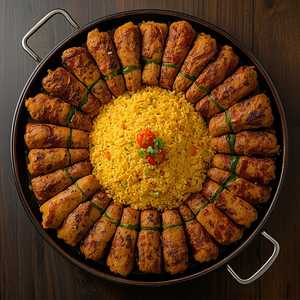 Kebab platter for two