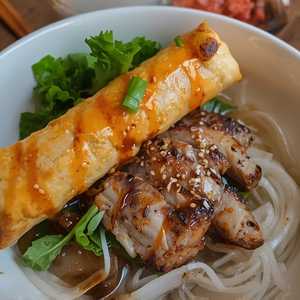 B2A Bún thịt nướng, chả giò