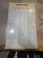 The Gingerman Restaurant Menu Photo 1