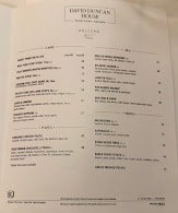 David Duncan House Menu Photo 1